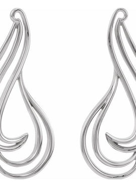 10K Yellow Gold Freeform Earrings