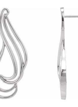 10K Yellow Gold Freeform Earrings