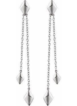 14K Yellow Gold Chain Earrings