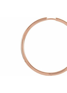 14K Rose Gold Hinged 29 mm Hoop Earrings