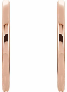 14K Rose Gold Hinged 29 mm Hoop Earrings