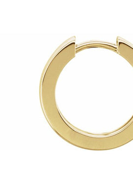 14K White Gold Hinged 18 mm Hoop Earring
