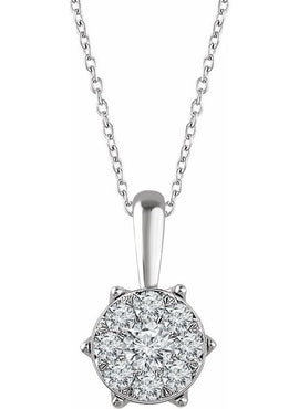 14K White Gold 1/3 CTW Natural Diamond 16-18