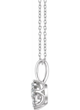 14K White Gold 1/3 CTW Natural Diamond 16-18