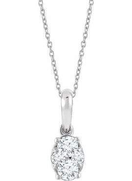 14K White Gold 1/3 CTW Natural Diamond 16-18