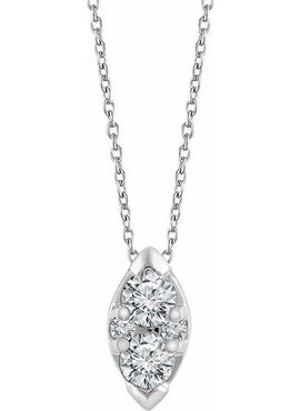 14K White Gold 1/8 CTW Natural Diamond 16-18
