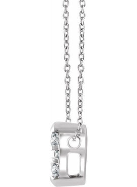 14K White Gold 1/8 CTW Natural Diamond 16-18