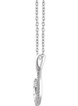 Sterling Silver .05 CTW Natural Diamond Freeform 16-18