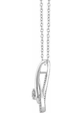 14K White Gold 1/5 CTW Natural Diamond Freeform 16-18