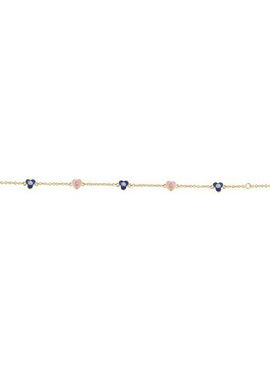 14K Yellow Gold .04 CTW Natural Diamond Flowers & Hearts 5-7