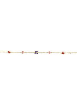 10K Yellow Gold .04 CTW Natural Diamond Youth Flower 5-7