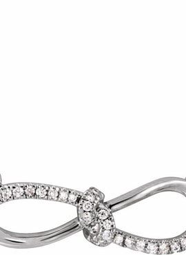 14K White Gold 1/8 CTW Natural Diamond Infinity-Inspired 18