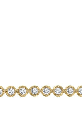 14K Yellow Gold 1/5 CTW Natural Diamond Bar 16-18