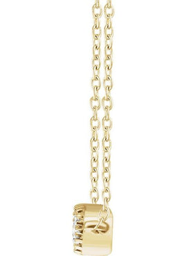 14K Yellow Gold 1/5 CTW Natural Diamond Bar 16-18