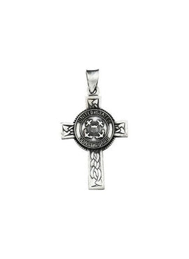 14K Yellow Gold U.S. Coast Guard Cross Pendant