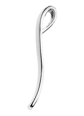 14K White Gold Freeform Pendant