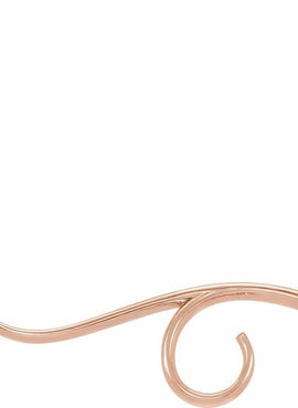 14K Yellow Gold Freeform Bar 16