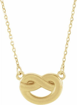 14K White Gold Knot 16-18