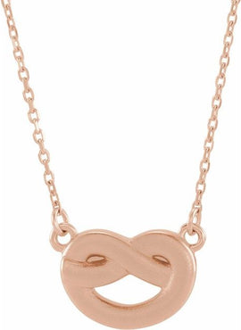 14K White Gold Knot 16-18