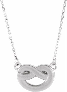 14K White Gold Knot 16-18