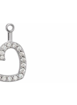 14K Rose Gold 1/5 CTW Natural Diamond Heart Earring Jackets