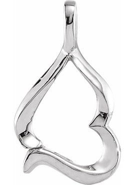 14K White Gold Freeform Pendant