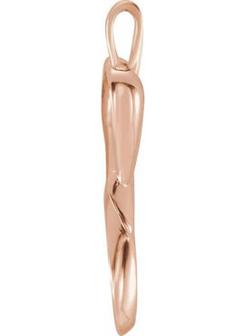14K Rose Gold Heart Pendant