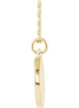 14K White Gold Star Disc Pendant