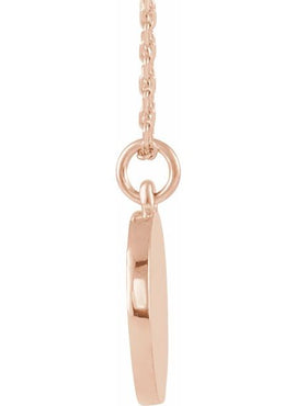 14K White Gold Star Disc Pendant