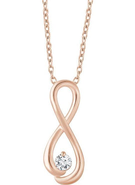 14K Yellow Gold 1/6 CTW Natural Diamond Infinity-Inspired 16-18