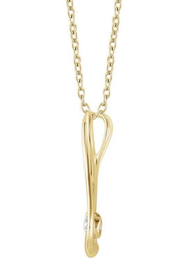 14K Yellow Gold 1/6 CTW Natural Diamond Infinity-Inspired 16-18