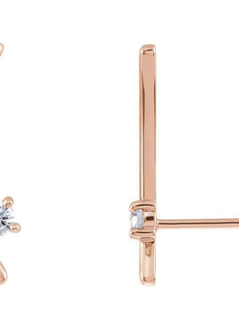14K White Gold 1/8 CTW Natural Diamond Ear Climbers