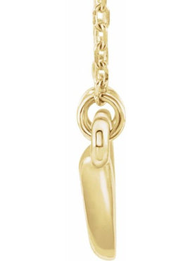 14K White Gold Horn 16-18