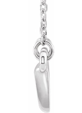 14K White Gold Horn 16-18