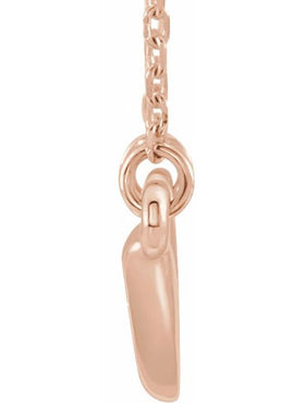14K White Gold Horn 16-18