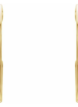14K White Gold  Vintage-Inspired 16 mm Hoop Earrings