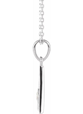 14K White Gold 1/10 CTW Natural Diamond Eye of Providence Pendant