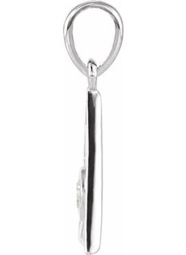 14K White Gold 1/10 CTW Natural Diamond Eye of Providence Pendant