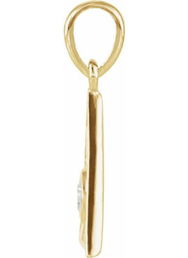 14K White Gold 1/10 CTW Natural Diamond Eye of Providence Pendant