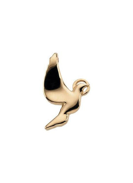 18K Yellow Gold 21x18 mm Holy Spirit Dove Pendant