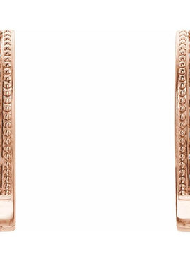 14K White Gold 1/8 CTW Natural Diamond 12.5 mm Hoop Earrings