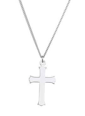 Sterling Silver 27x18 mm Cross 18