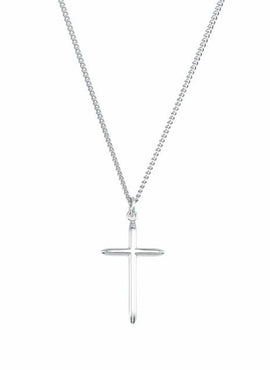 14K Rose Gold 25.7x14 mm Cross Pendant