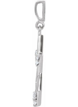 Sterling Silver 1/10 CTW Natural Diamond Star of David Pendant