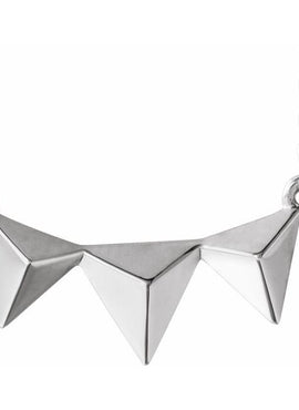 14K White Gold Pyramid 16-18