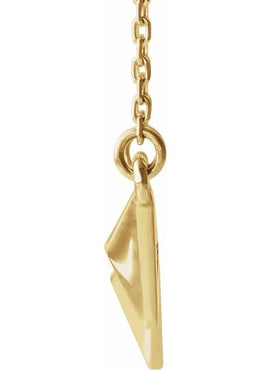 14K White Gold Pyramid 16-18