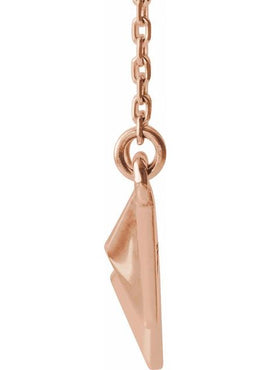 14K White Gold Pyramid 16-18