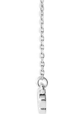 14K White Gold Infinity-Inspired Heart 16-18