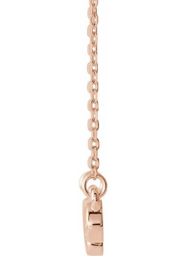 14K White Gold Infinity-Inspired Heart 16-18