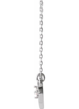 14K White Gold 1/10 CTW Natural Diamond Infinity-Inspired Heart 16-18